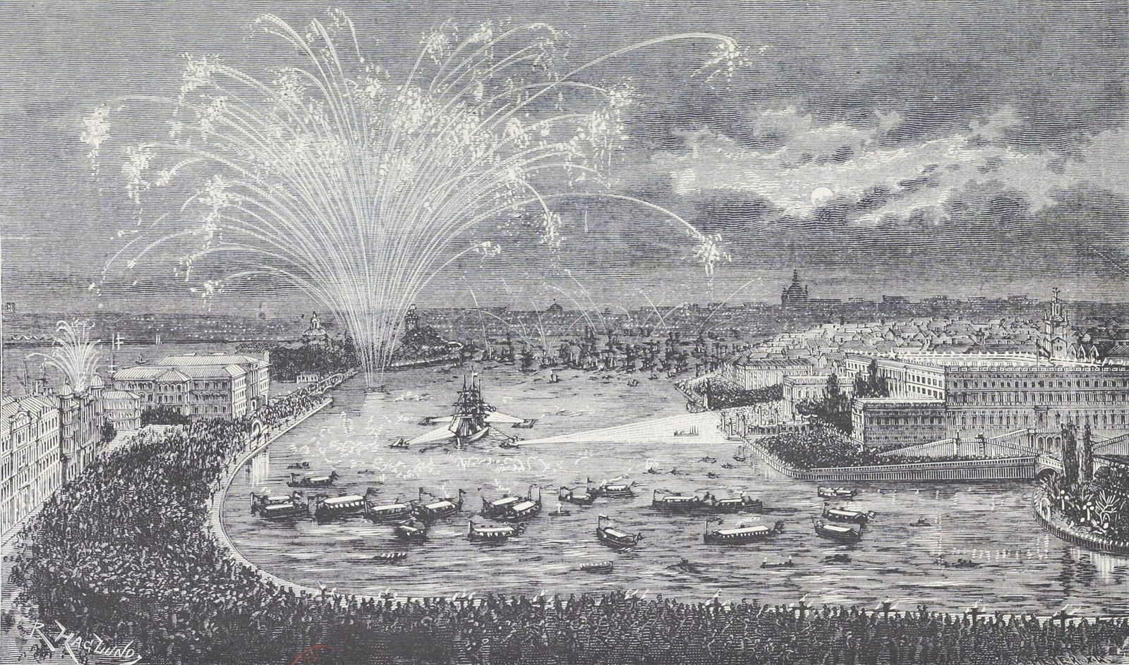 Gravyr av Vegas återkomst till Stockholm, 24 april 1880